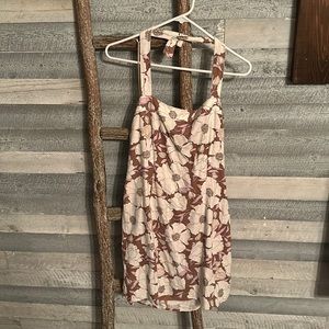 Abercrombie floral linen halter dress, size Medium